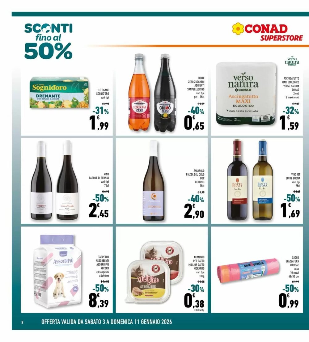 Volantino promozionale Conad Superstore  valide dal 03/01/2026 - Pagina 8.