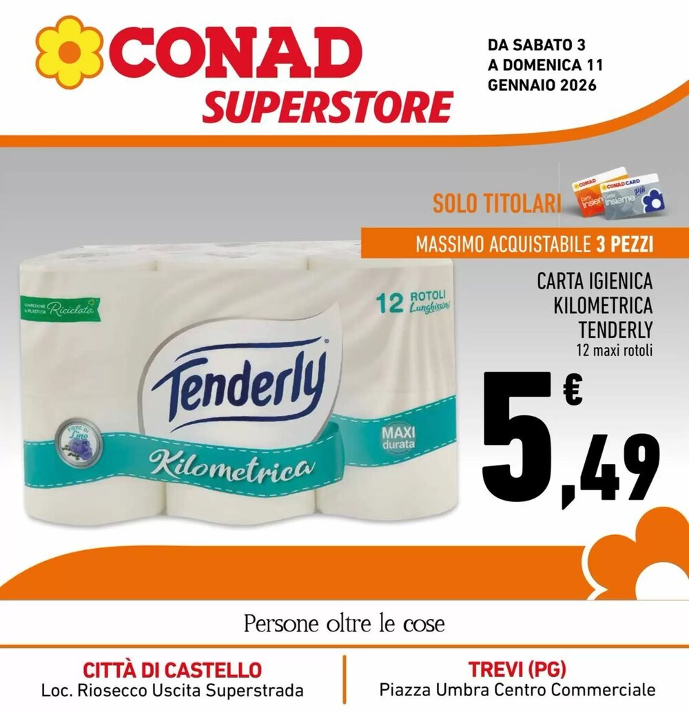 Volantino promozionale Conad Superstore  valide dal 03/01/2026 - Pagina 1.