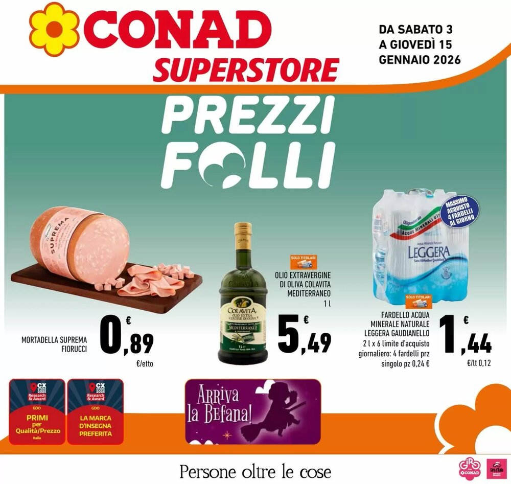 Volantino promozionale Conad Superstore  valide dal 03/01/2026 - Pagina 1.