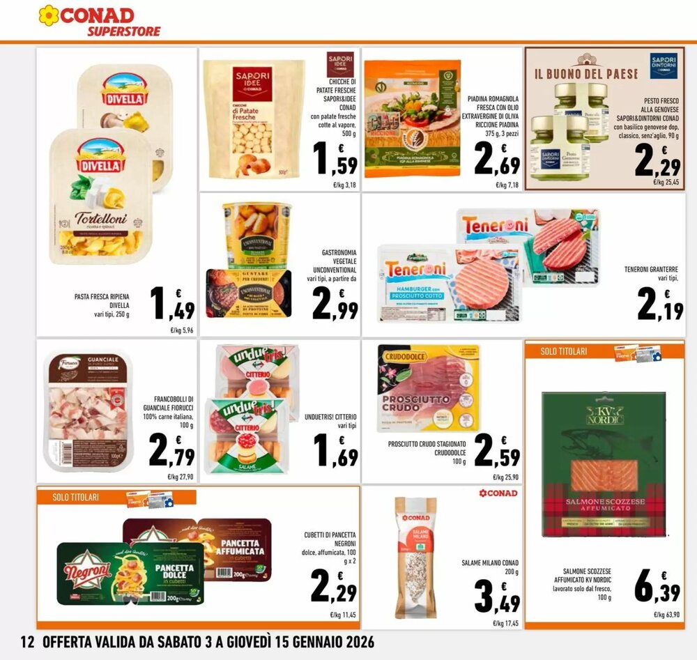Volantino promozionale Conad Superstore  valide dal 03/01/2026 - Pagina 12.