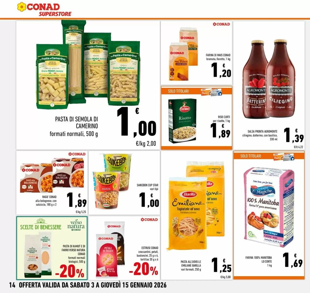 Volantino promozionale Conad Superstore  valide dal 03/01/2026 - Pagina 14.
