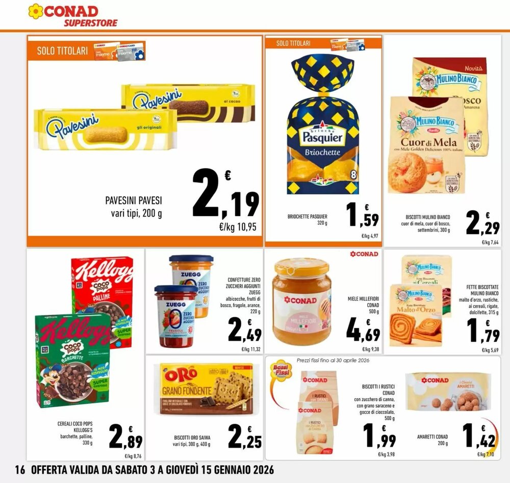 Volantino promozionale Conad Superstore  valide dal 03/01/2026 - Pagina 16.