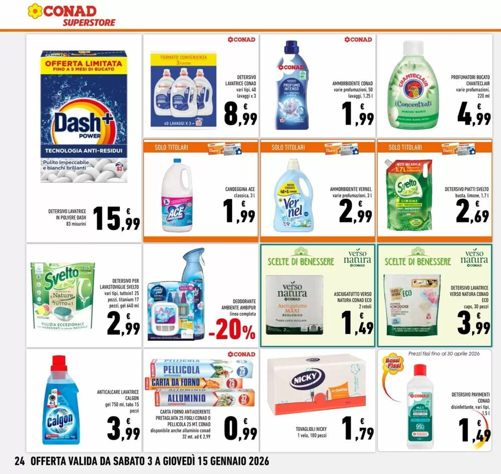 Volantino promozionale Conad Superstore  valide dal 03/01/2026 - Pagina 24.