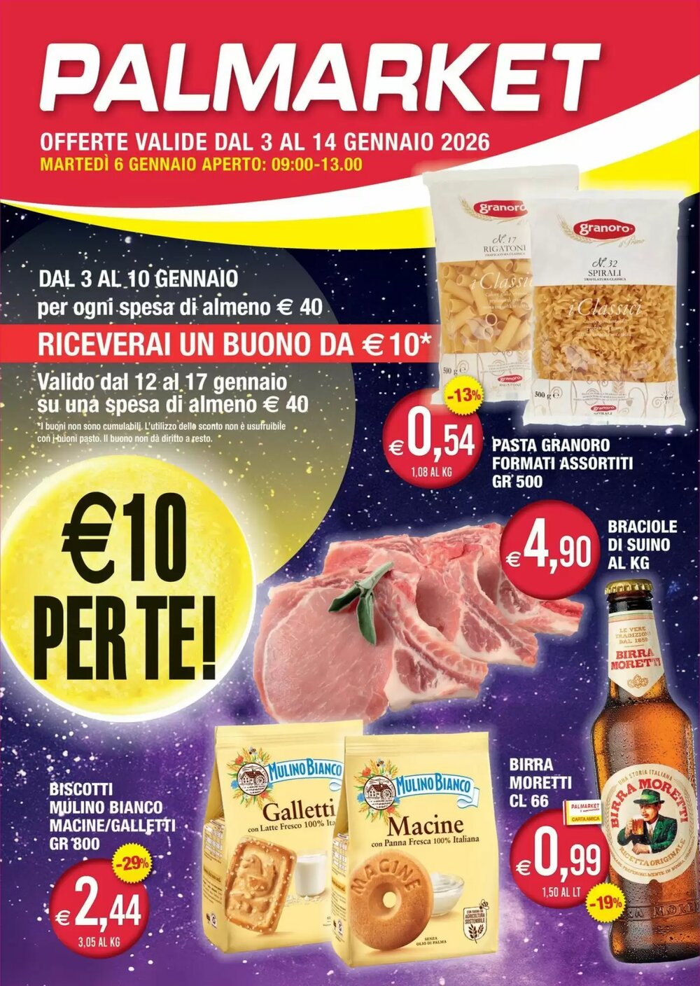 Volantino promozionale Palmarket  valide dal 03/01/2026 - Pagina 1.