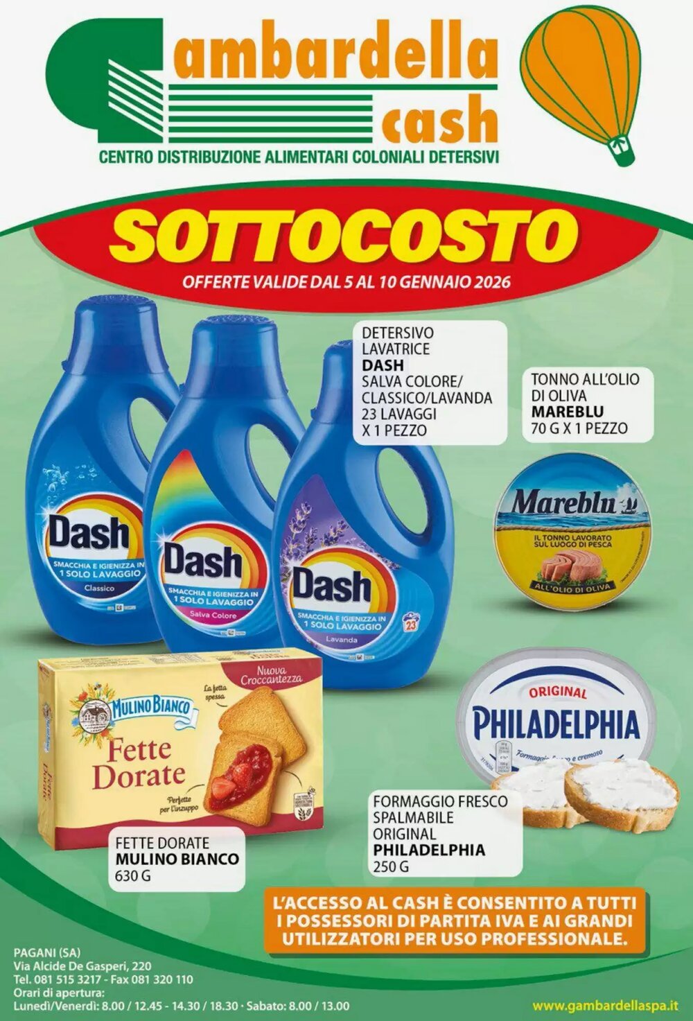 Volantino promozionale Gambardella Cash  valide dal 05/01/2026 - Pagina 1.