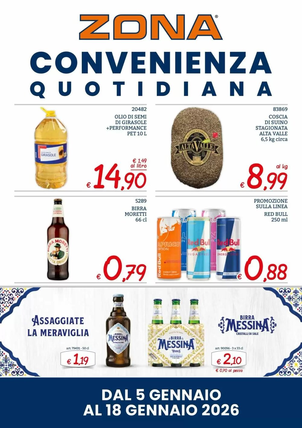 Volantino promozionale Zona  valide dal 05/01/2026 - Pagina 1.