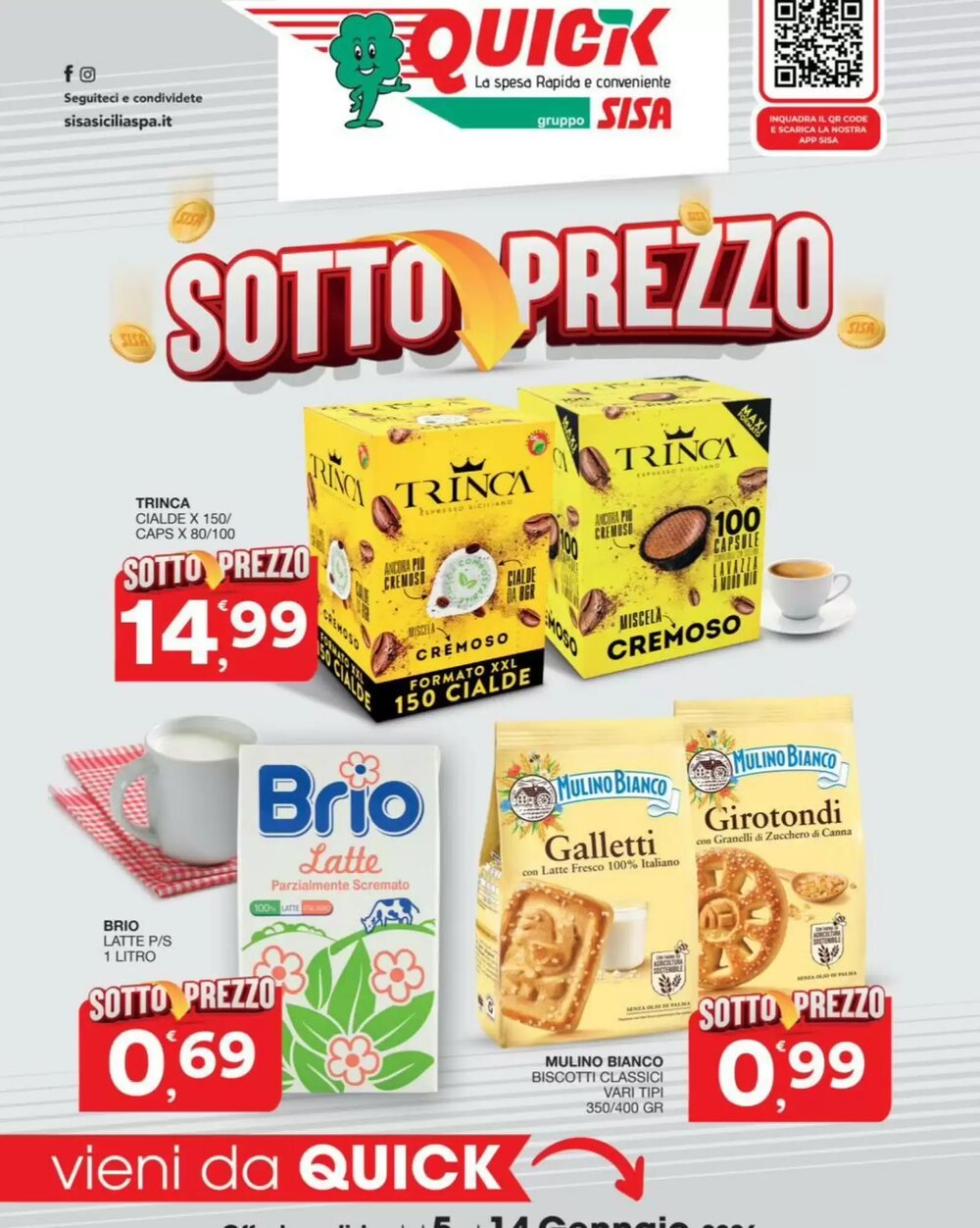 Volantino promozionale Quick Sisa  valide dal 05/01/2026 - Pagina 1.
