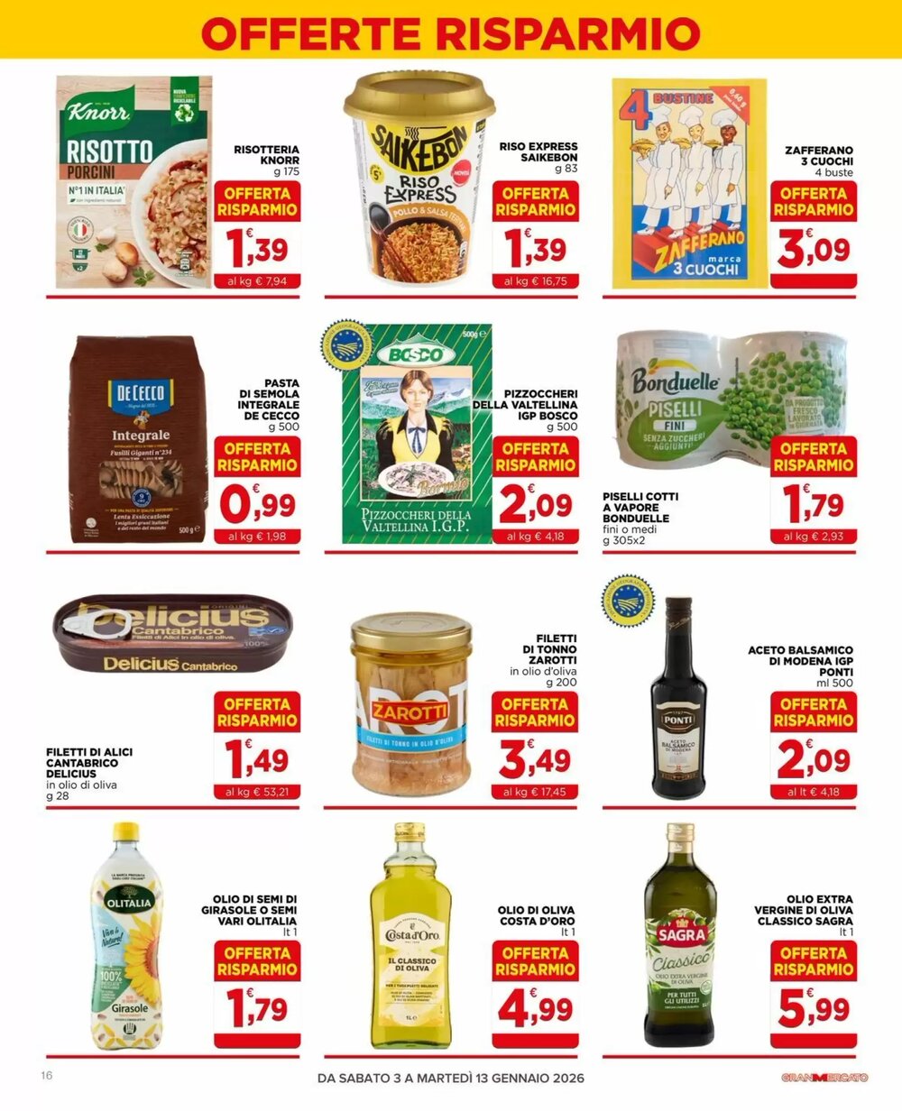 Volantino promozionale Gran mercato  valide dal 05/01/2026 - Pagina 16.