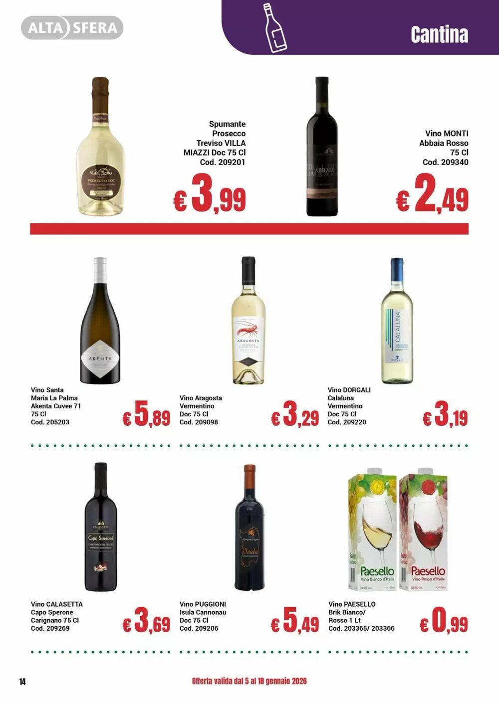 Volantino promozionale Centro Cash  valide dal 05/01/2026 - Pagina 14.