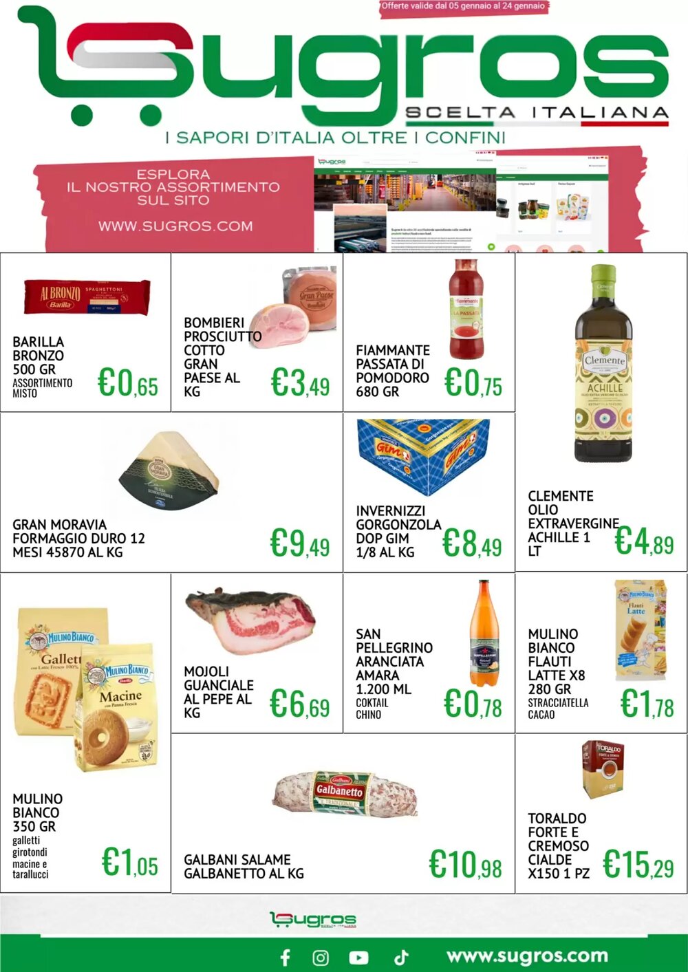 Volantino promozionale Sugros  valide dal 05/01/2026 - Pagina 1.