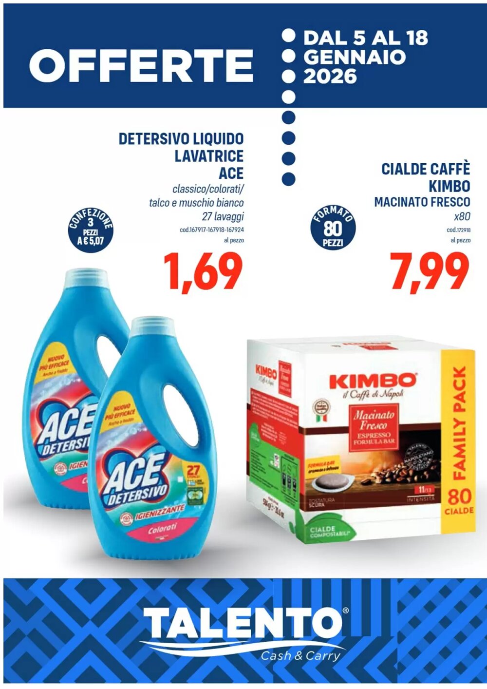 Volantino promozionale Talento Professional Store  valide dal 05/01/2026 - Pagina 1.