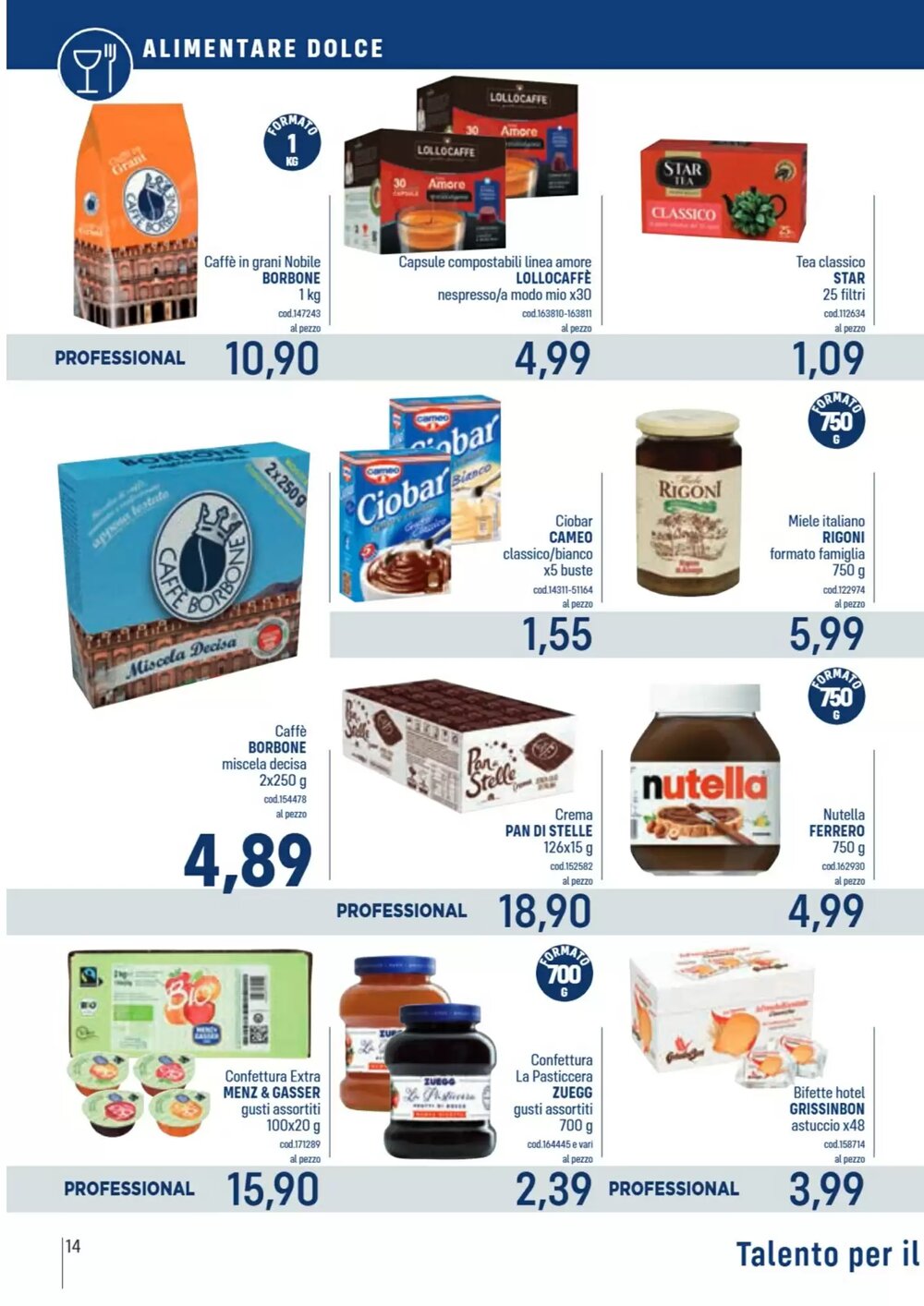 Volantino promozionale Talento Professional Store  valide dal 05/01/2026 - Pagina 14.
