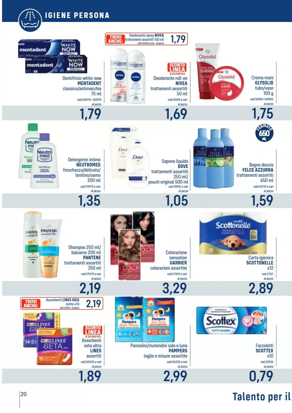 Volantino promozionale Talento Professional Store  valide dal 05/01/2026 - Pagina 20.