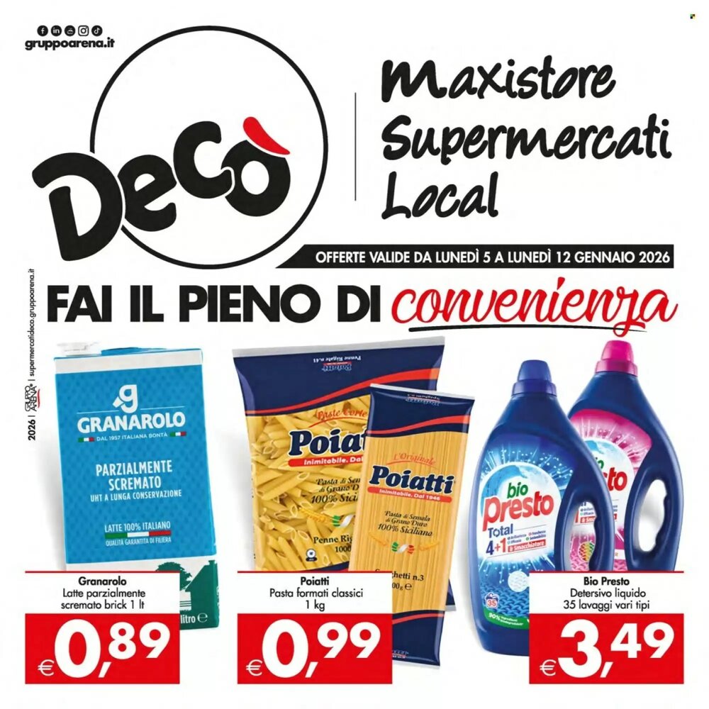 Volantino promozionale Deco Supermercati  valide dal 05/01/2026 - Pagina 1.