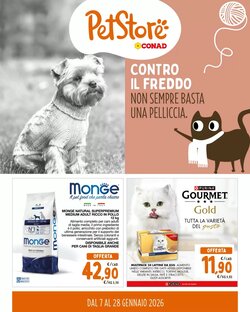 Volantino promozionale Pet Store Conad valide dal 07/01/2026