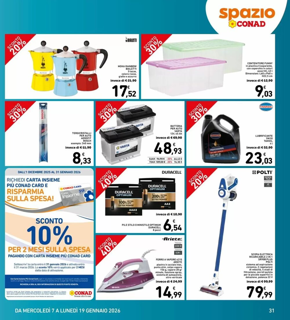 Volantino promozionale Spazio Conad  valide dal 07/01/2026 - Pagina 31.