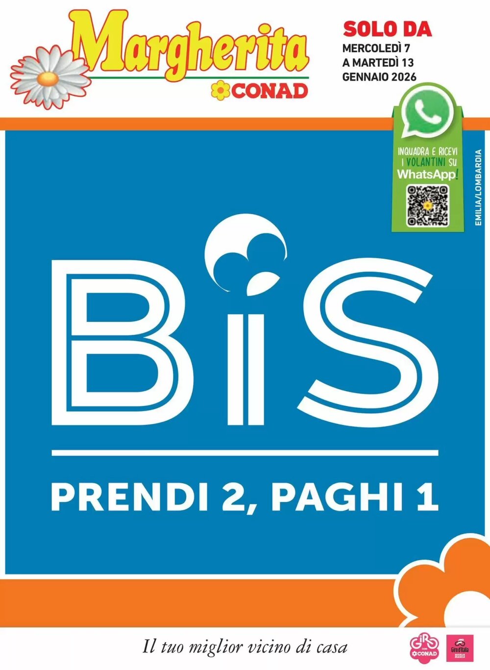 Volantino promozionale Conad Margherita  valide dal 07/01/2026 - Pagina 1.