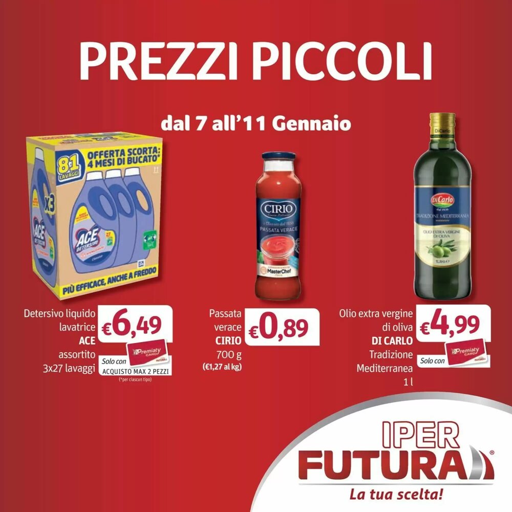 Volantino promozionale Futura Supermercati  valide dal 07/01/2026 - Pagina 1.