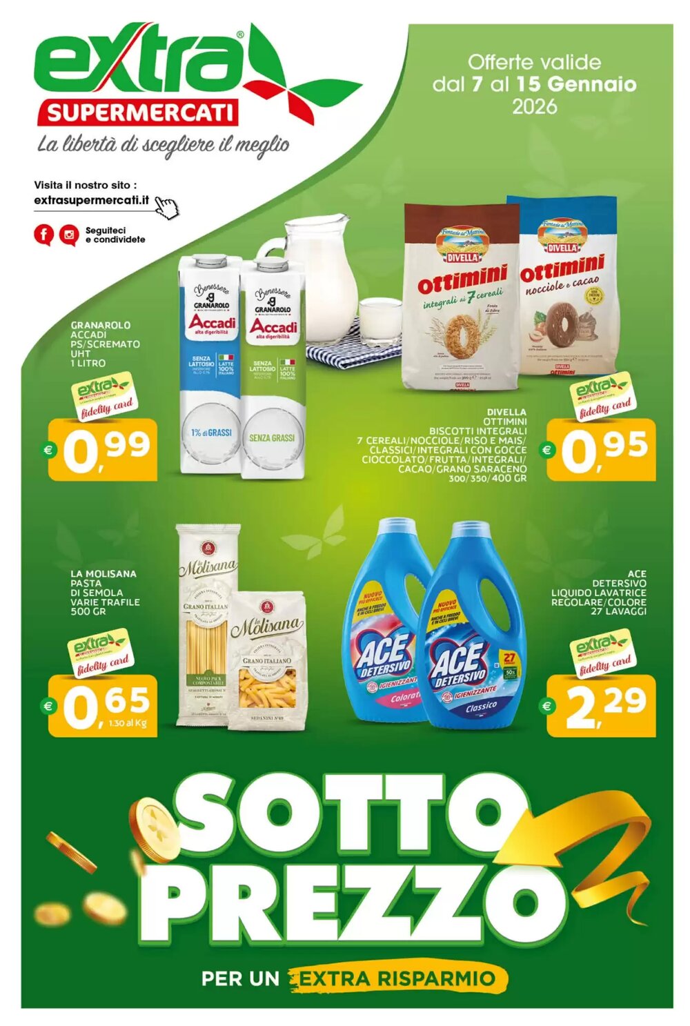 Volantino promozionale Extra Supermercati  valide dal 07/01/2026 - Pagina 1.