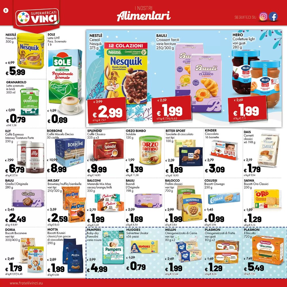 Volantino promozionale Supermercati Vinci  valide dal 07/01/2026 - Pagina 8.