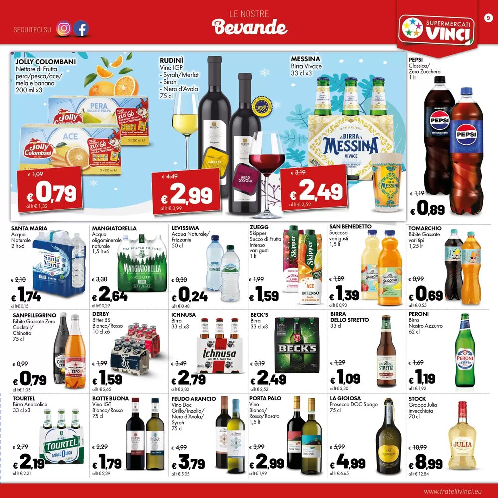 Volantino promozionale Supermercati Vinci  valide dal 07/01/2026 - Pagina 9.