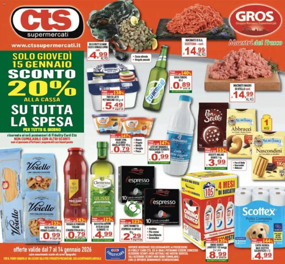 Volantino promozionale CTS Supermercati  valide dal 07/01/2026 - Pagina 1.