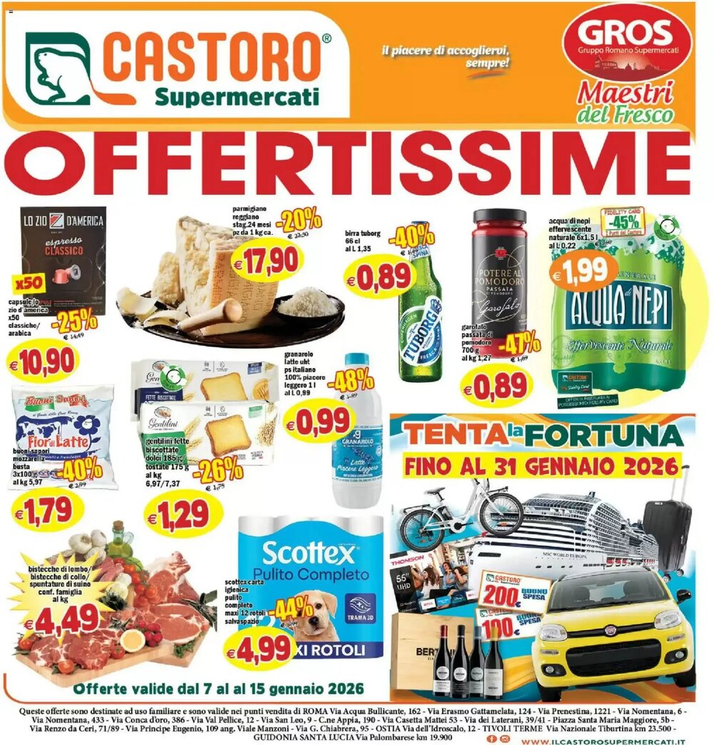Volantino promozionale Il Castoro Supermercati  valide dal 07/01/2026 - Pagina 1.