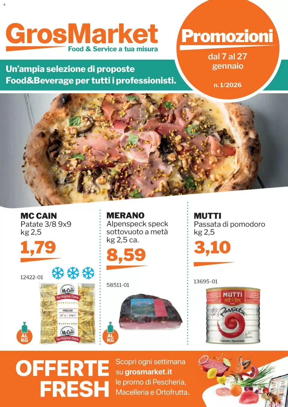 Volantino promozionale GrosMarket  valide dal 07/01/2026 - Pagina 1.