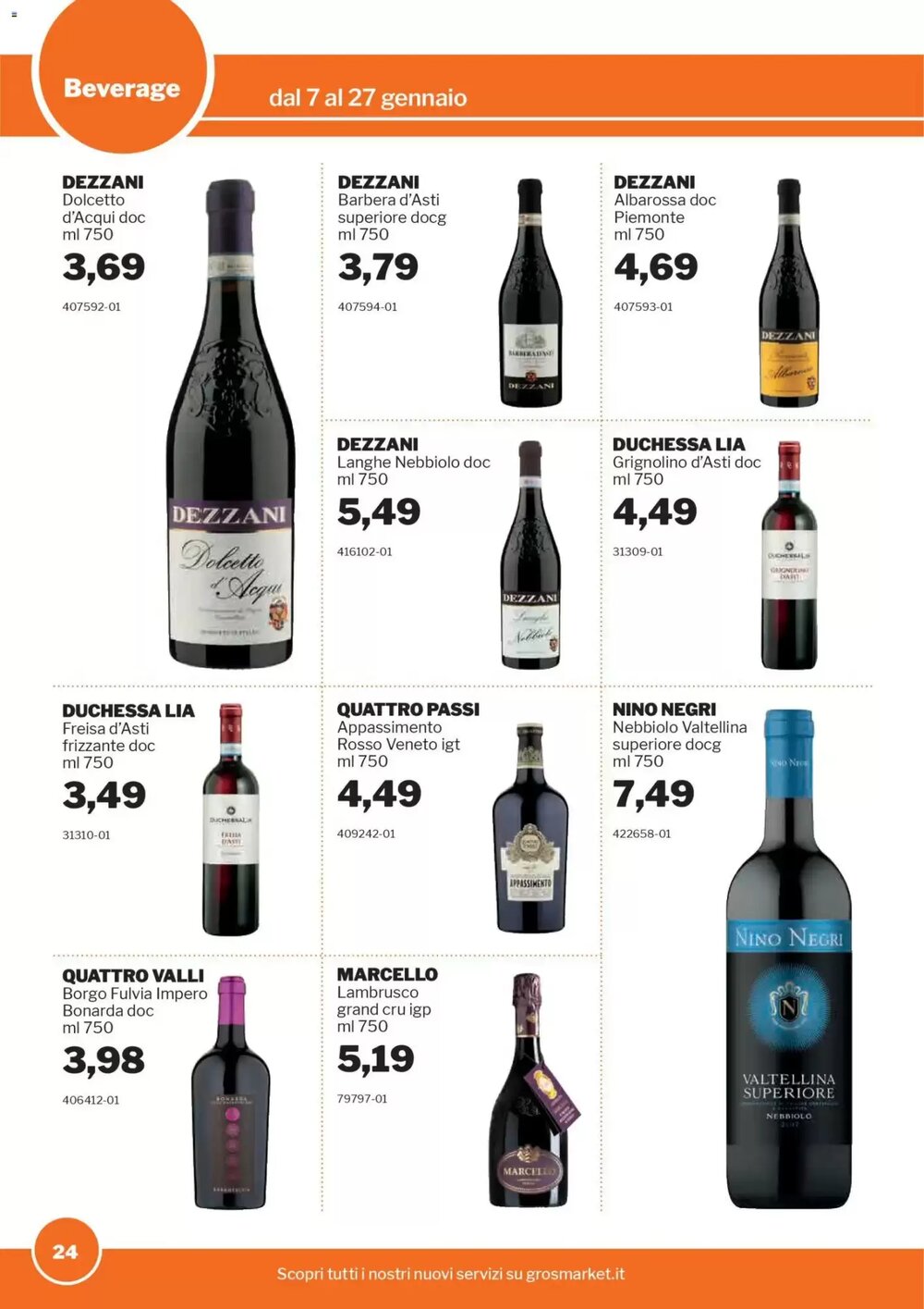 Volantino promozionale GrosMarket  valide dal 07/01/2026 - Pagina 24.