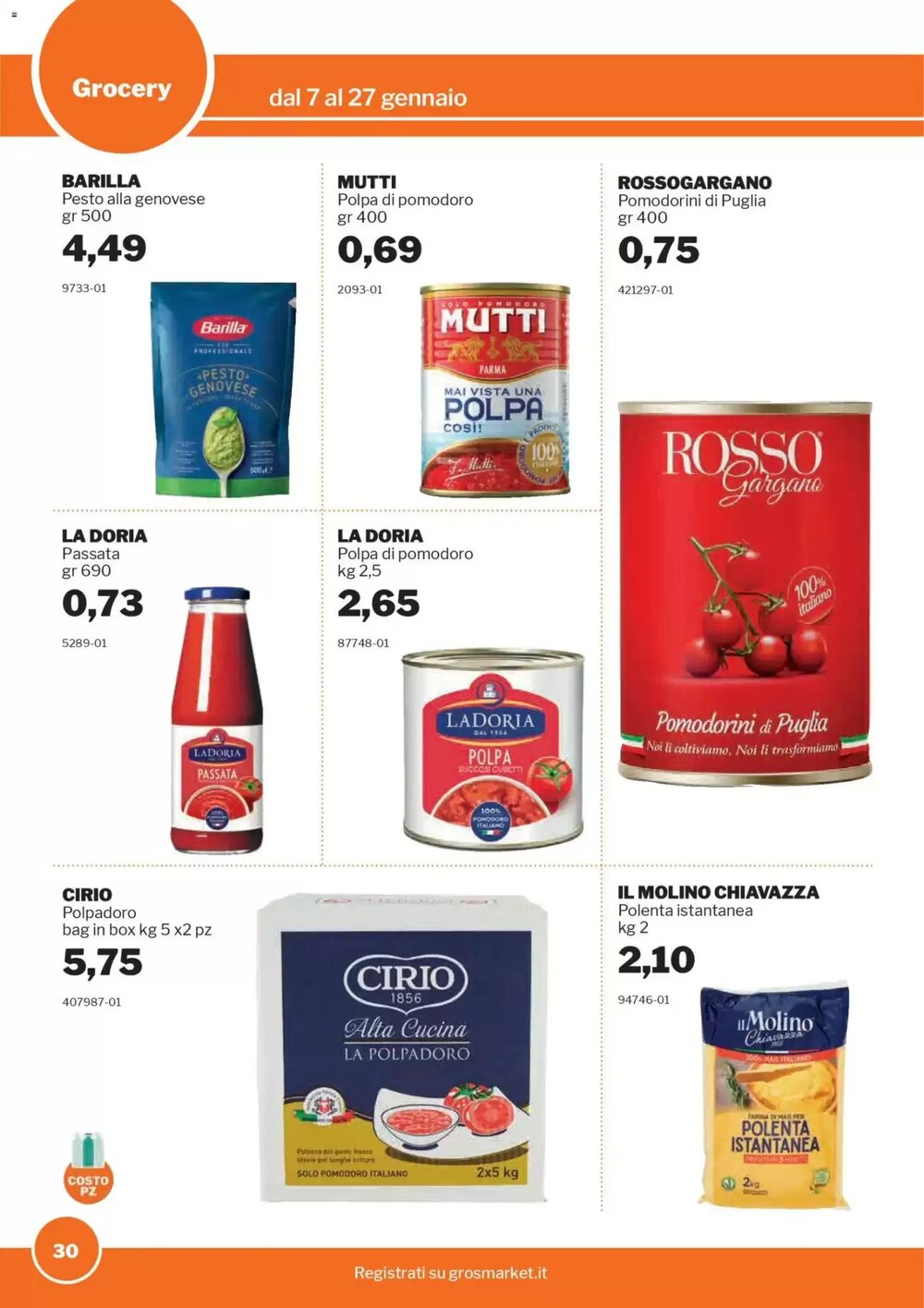 Volantino promozionale GrosMarket  valide dal 07/01/2026 - Pagina 30.
