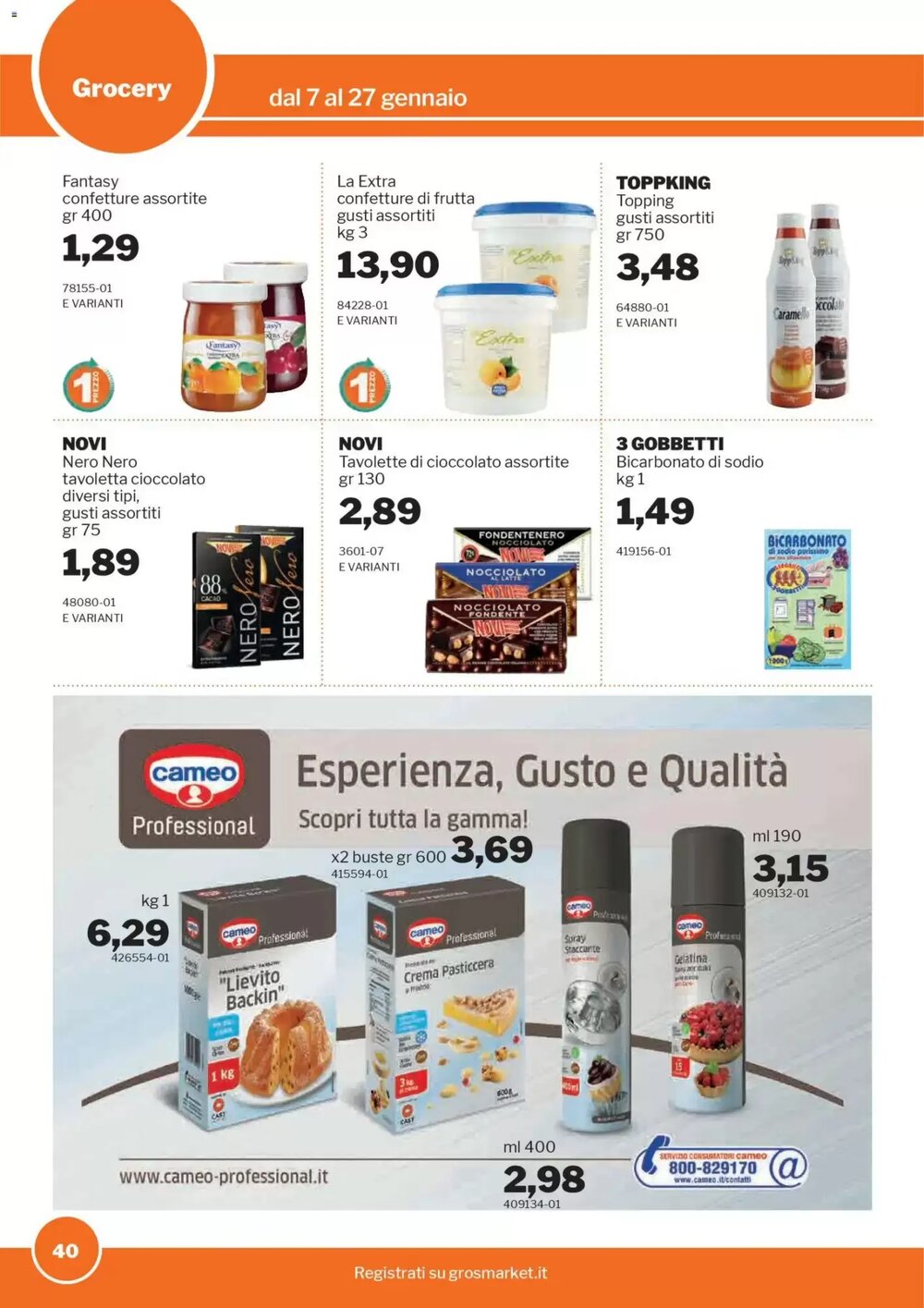 Volantino promozionale GrosMarket  valide dal 07/01/2026 - Pagina 40.
