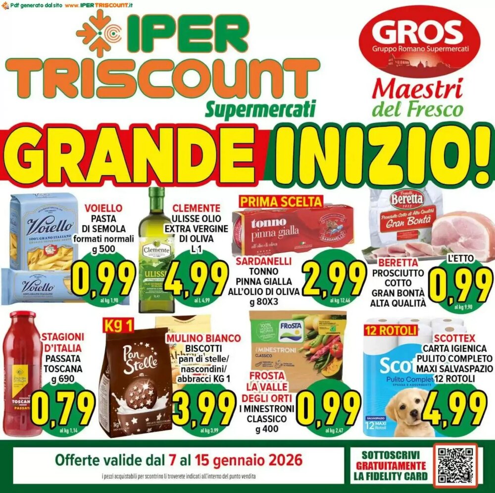 Volantino promozionale Iper Triscount  valide dal 07/01/2026 - Pagina 1.