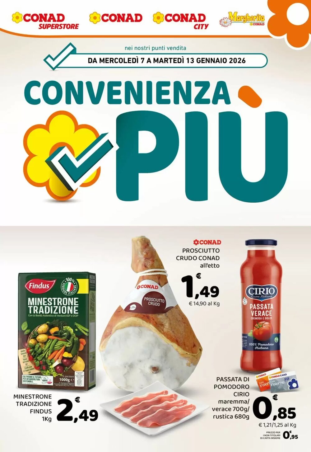 Volantino promozionale Conad Margherita  valide dal 07/01/2026 - Pagina 1.