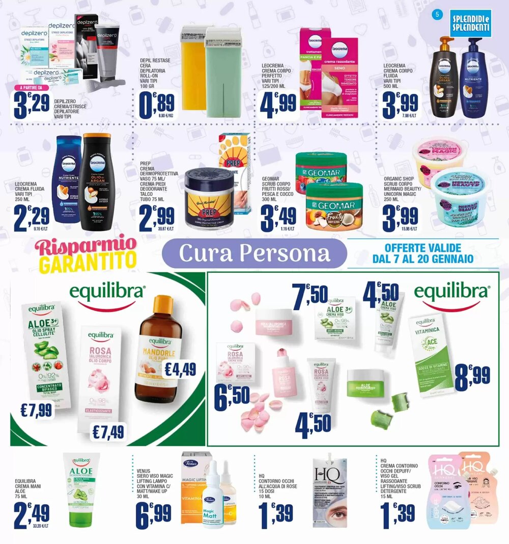 Volantino promozionale Splendidi e Splendenti  valide dal 07/01/2026 - Pagina 5.