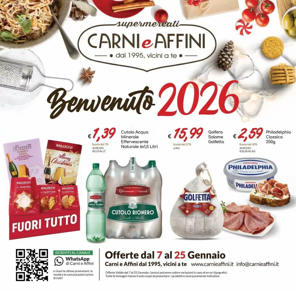 Volantino promozionale Carni e Affini Supermercati  valide dal 07/01/2026 - Pagina 1.
