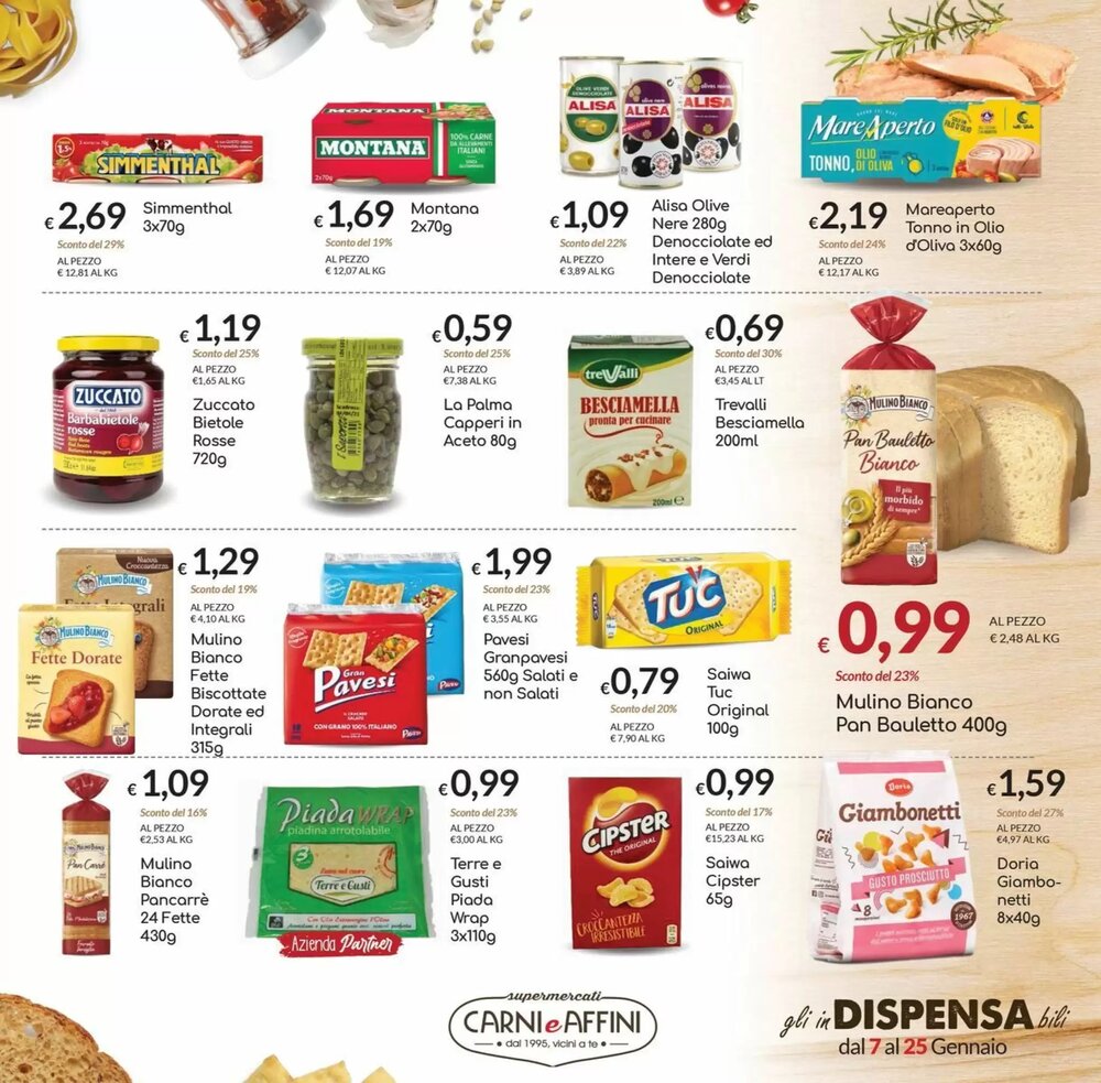 Volantino promozionale Carni e Affini Supermercati  valide dal 07/01/2026 - Pagina 7.