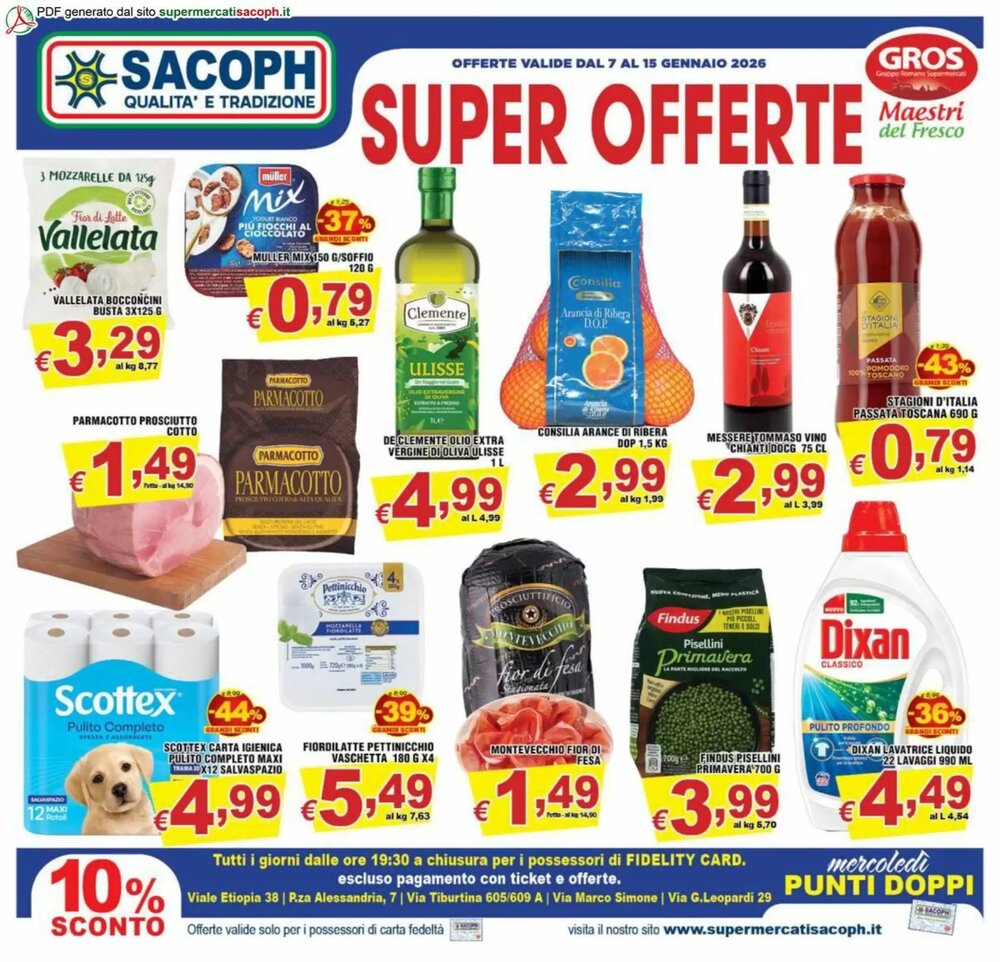 Volantino promozionale Sacoph  valide dal 07/01/2026 - Pagina 1.