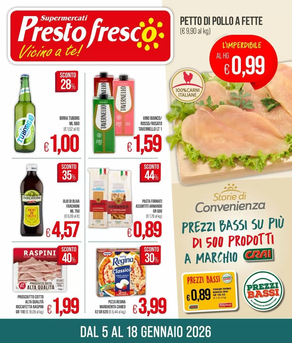 Volantino promozionale PrestoFresco  valide dal 07/01/2026 - Pagina 1.