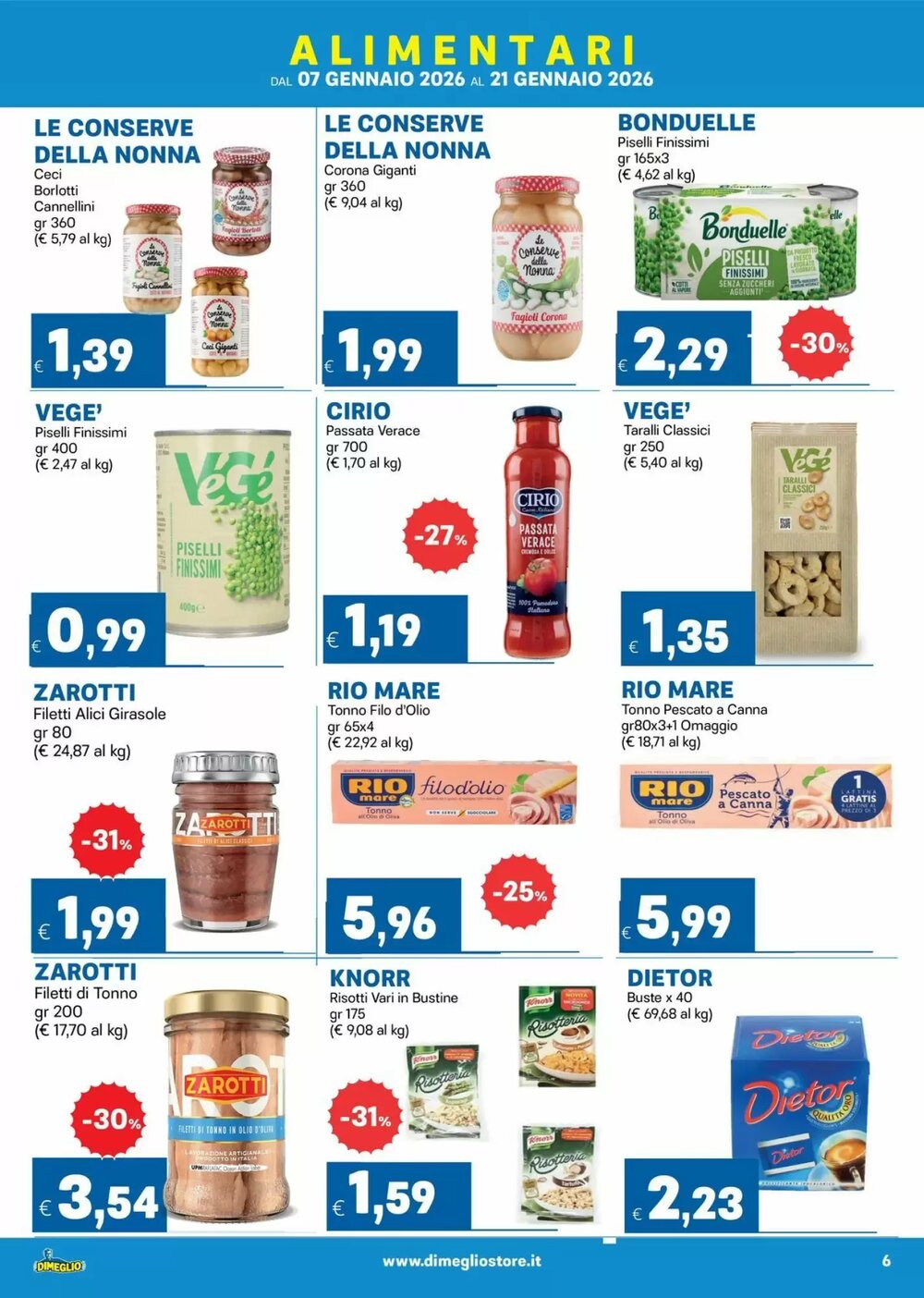 Volantino promozionale DiMeglio  valide dal 07/01/2026 - Pagina 6.