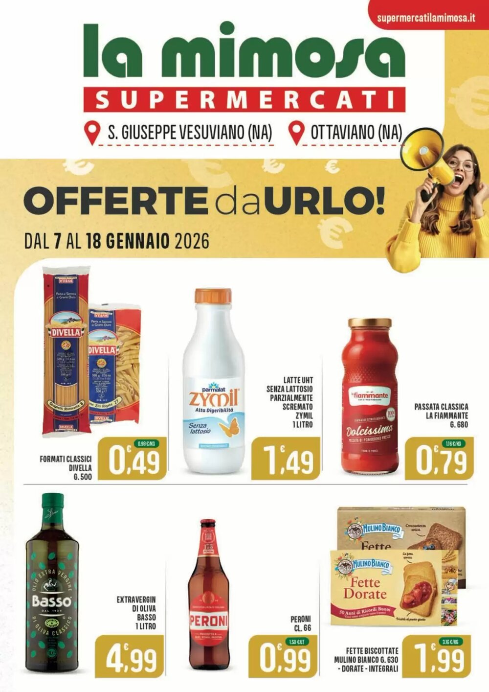 Volantino promozionale La Mimosa Supermercati  valide dal 07/01/2026 - Pagina 1.