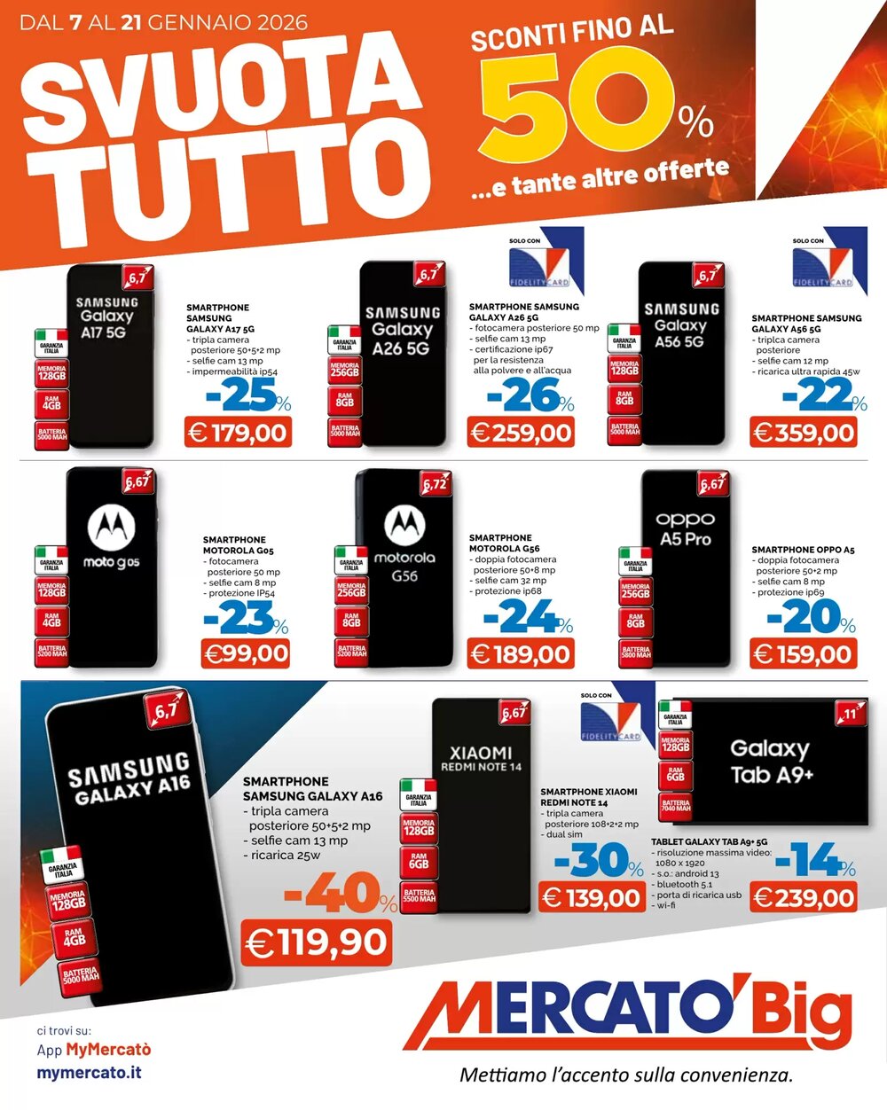 Volantino promozionale Mercatò Big  valide dal 07/01/2026 - Pagina 1.