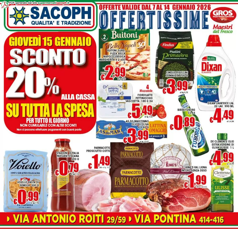 Volantino promozionale Sacoph  valide dal 07/01/2026 - Pagina 1.