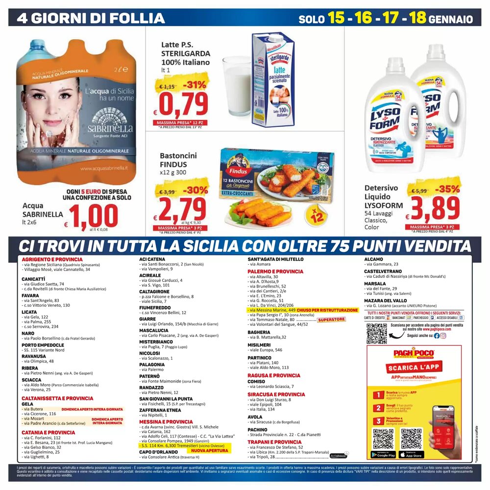 Volantino promozionale Paghi Poco  valide dal 07/01/2026 - Pagina 20.