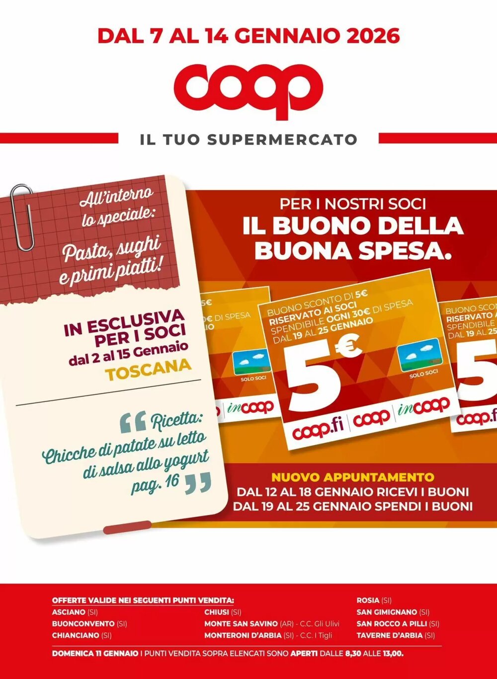 Volantino promozionale Coop  valide dal 07/01/2026 - Pagina 1.
