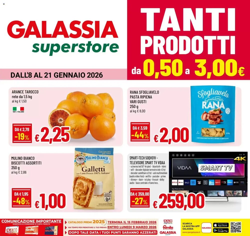 Volantino promozionale Galassia superstore  valide dal 08/01/2026 - Pagina 1.