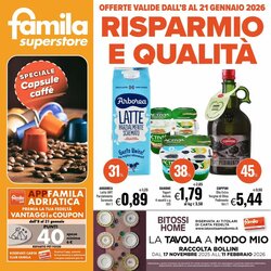 Volantino promozionale Famila Superstore  valide dal 08/01/2026 - Pagina 1.