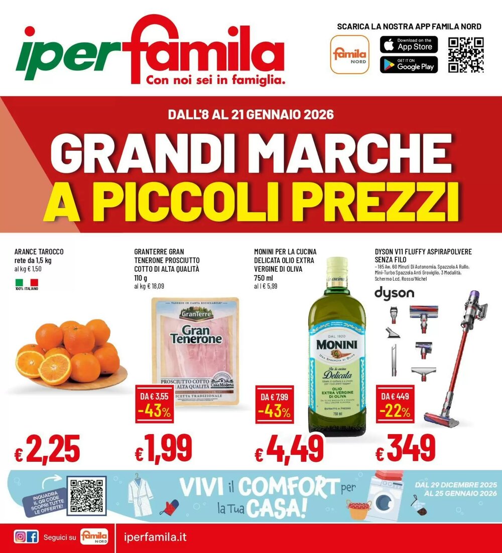 Volantino promozionale IperFamila  valide dal 08/01/2026 - Pagina 1.