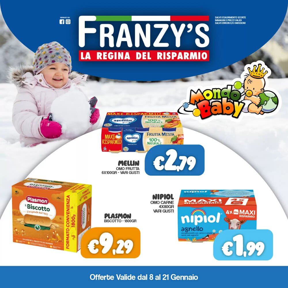 Volantino promozionale Franzy's  valide dal 08/01/2026 - Pagina 1.
