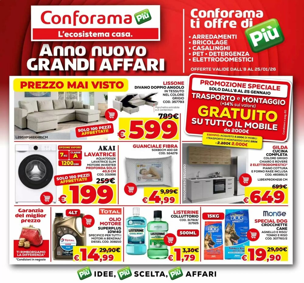Volantino promozionale Conforama  valide dal 08/01/2026 - Pagina 1.