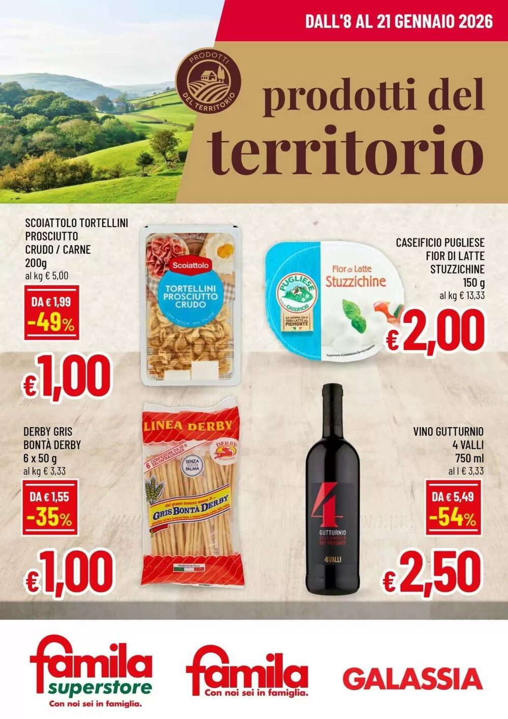 Volantino promozionale Famila Superstore  valide dal 08/01/2026 - Pagina 1.